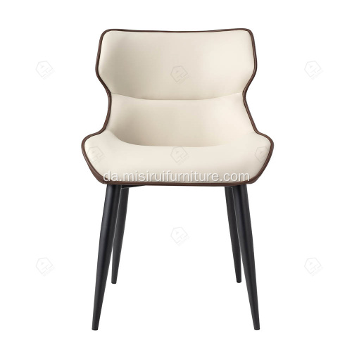 Italiensk minimalistisk hvid og brun farve spisestole